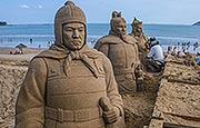 “一沙一世界”国际沙雕展初具雏形