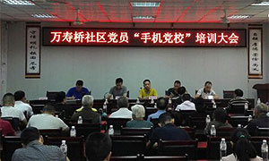 武侯区机投桥街道万寿桥社区：掌心课堂上党课