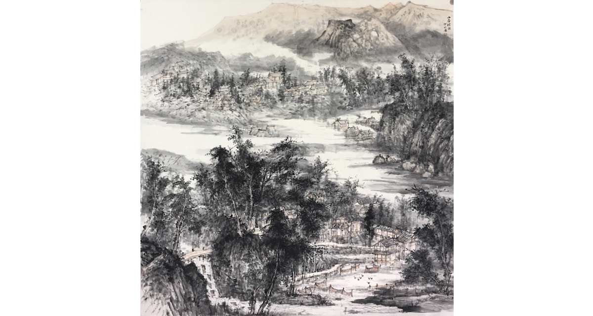 首届“笔墨精神”中国画网络大赛优秀作品展示：33山居秋暝