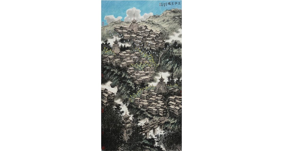 首届“笔墨精神”中国画网络大赛优秀作品展示：4三江水暖