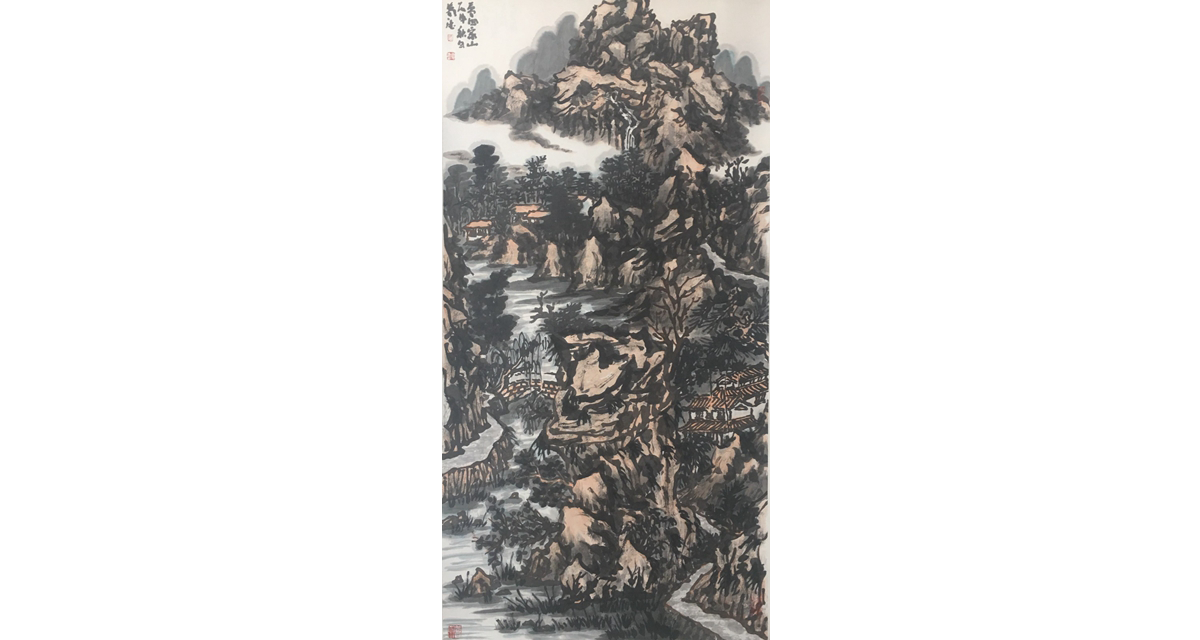 首届“笔墨精神”中国画网络大赛优秀作品展示：130梦回家山