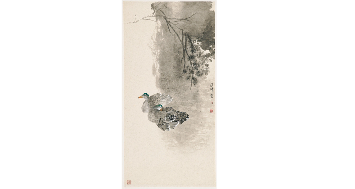 首届“笔墨精神”中国画网络大赛优秀作品展示：450清水河畔有此景