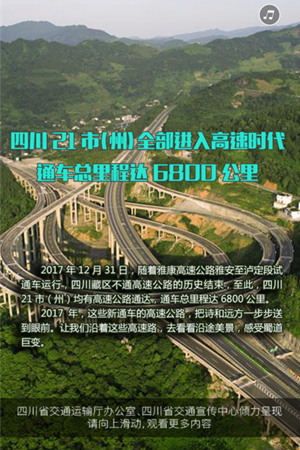 新華網H5｜四川21市州全部進入高速時代 通車總裏程達6800公里