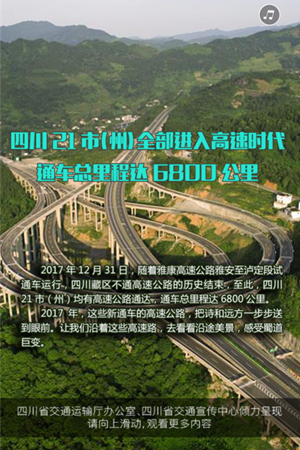 新華網H5｜四川21市州全部進入高速時代 通車總里程達6800公里
