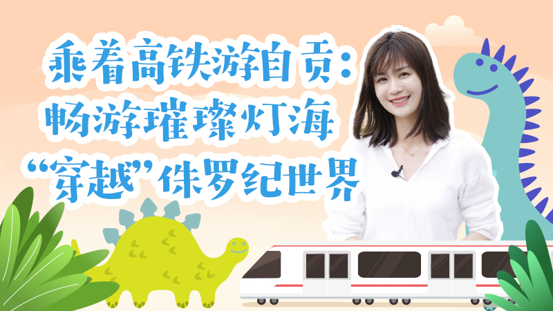 小燕Vlog｜乘着高铁游自贡（下）：畅游璀璨灯海 “穿越”侏罗纪世界
