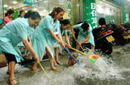 扬州暴雨城区积水严重 雨量超过150毫米