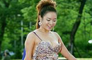 韩国富川电影节女星余敏静红毯走光